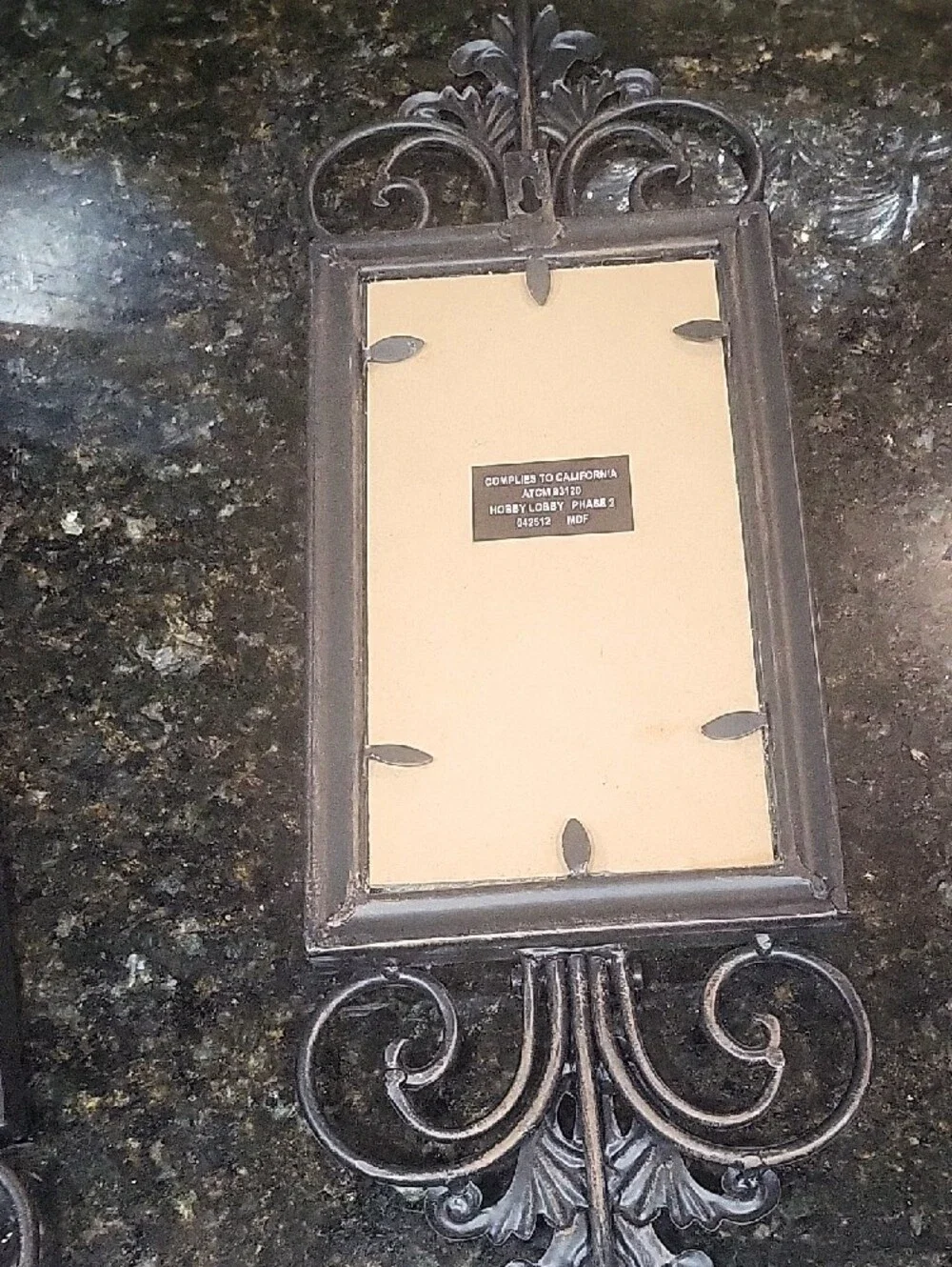 Set Of 2 Antique-Style Black Wall Mirror Sconce with Candle Holder